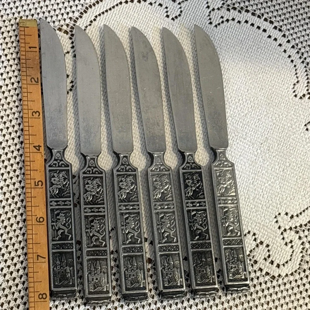 vintage National Silver Company stainless steel steak knives. 